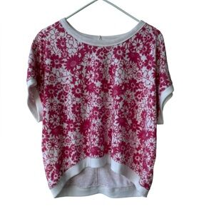 Jane and Delancey Pink Floral Short Sleeve Casual Top